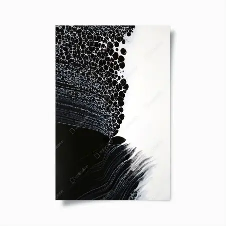 Poster mélodie cellulaire en noir et blanc – Wallnifity®