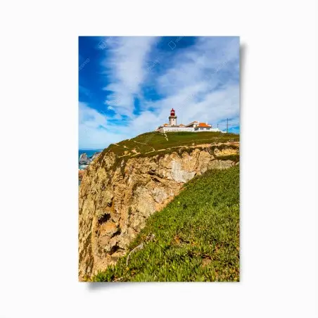 Poster phare de Cabo da Roca sur falaises de l'Atlantique – Wallnifity®