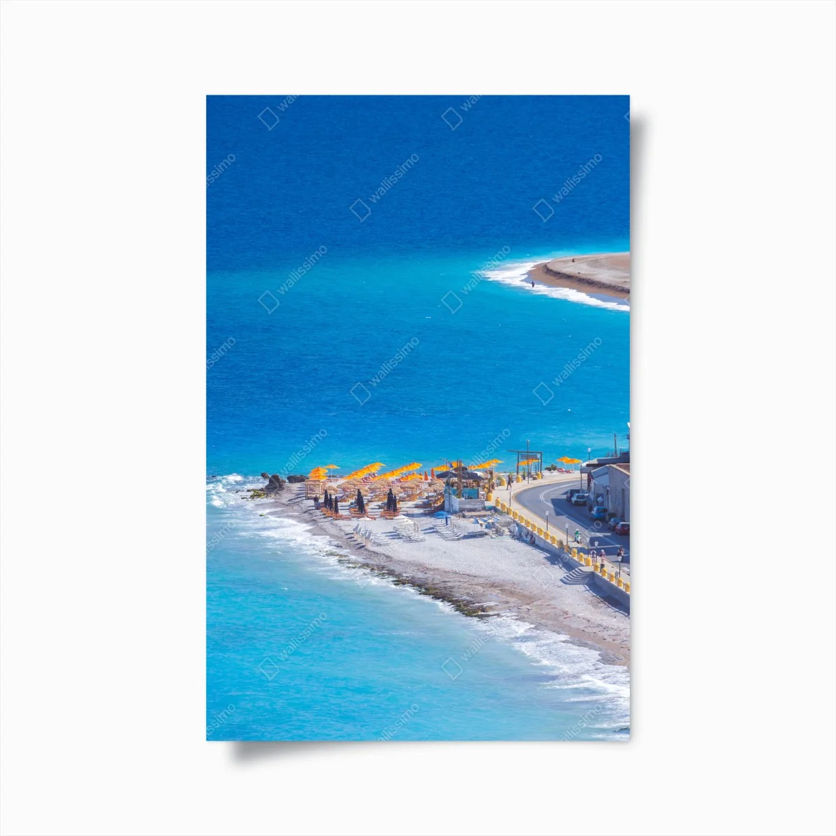 Poster couleurs d'été à Elli Beach, Rhodes – Wallnifity® Poster couleurs d'été à Elli Beach, Rhodes – Wallnifity®