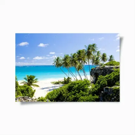 Poster évasion tropicale à Bottom Bay, Barbados – Wallnifity®