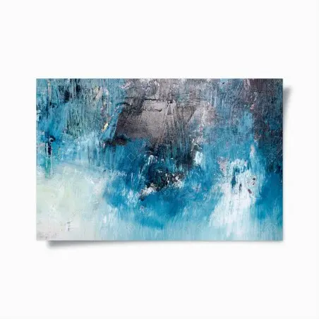 Poster océan abstrait en textures bleues – Wallnifity®