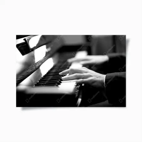 Poster mains au piano — instant d'élégance musicale – Wallnifity®