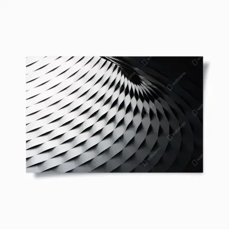 Poster vagues métalliques motif architectural abstrait – Wallnifity®