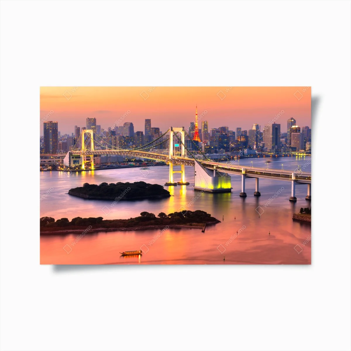Poster coucher de soleil sur Tokyo et le pont arc-en-ciel – Wallnifity® Poster coucher de soleil sur Tokyo et le pont arc-en-ciel – Wallnifity®