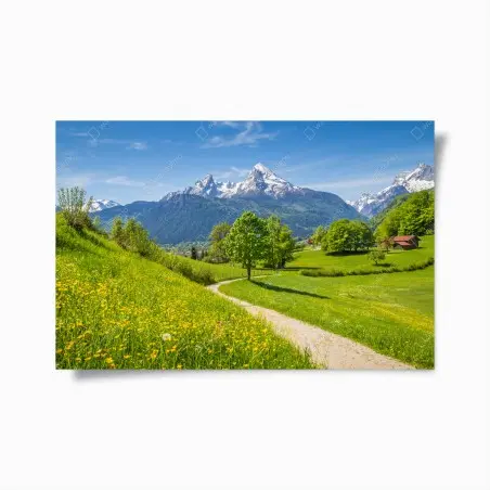 Poster paysage des Alpes au printemps – Wallnifity®