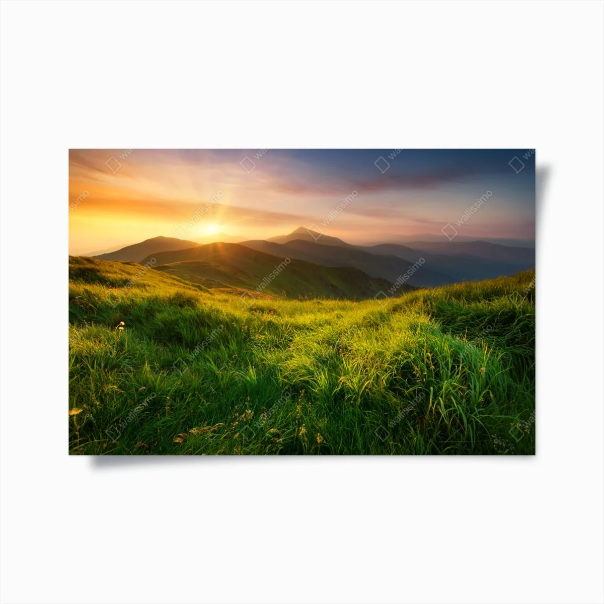 Poster aube dans la vallée montagneuse – Wallnifity® Poster aube dans la vallée montagneuse – Wallnifity®