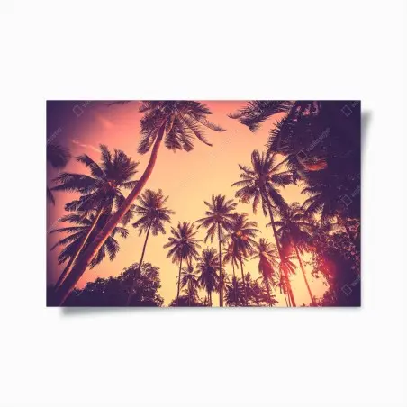 Poster crépuscule tropical vintage – Wallnifity®