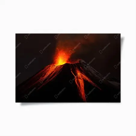 Poster éruption volcanique incandescente – Wallnifity®