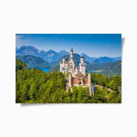 Poster château de Neuschwanstein au cœur des Alpes – Wallnifity®