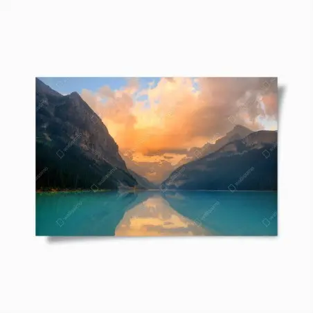 Poster lever de soleil sur Lake Louise, parc national de Banff – Wallnifity®