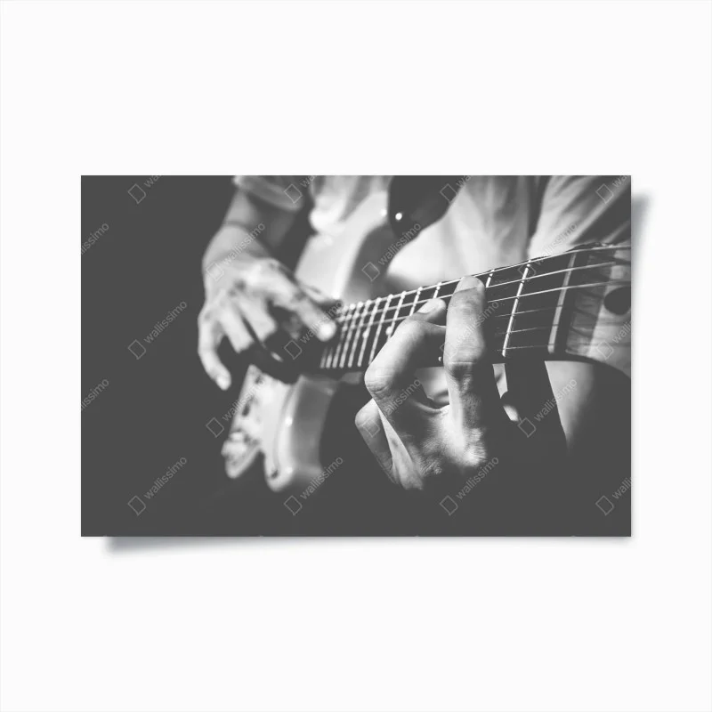Poster mains de guitariste en gros plan noir et blanc – Wallnifity® Poster mains de guitariste en gros plan noir et blanc – Wallnifity®