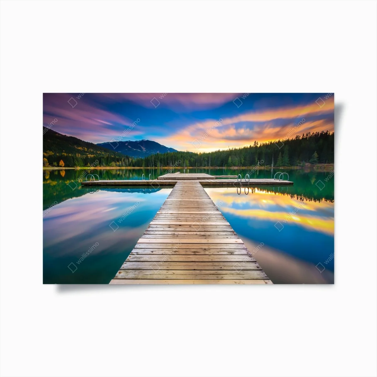 Poster ponton au coucher de soleil sur le lac – Wallnifity® Poster ponton au coucher de soleil sur le lac – Wallnifity®