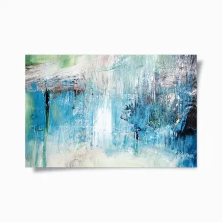 Poster paysage abstrait d'eaux bleues – Wallnifity®