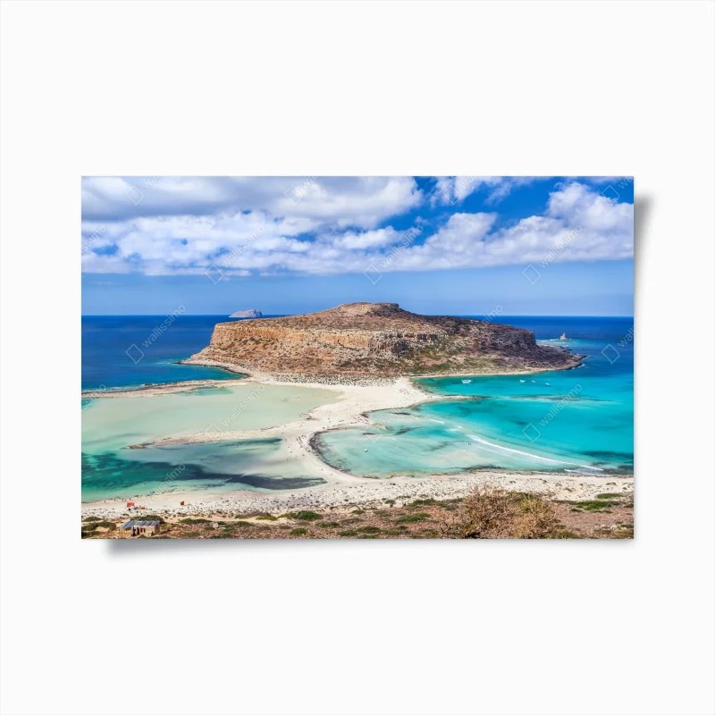 Poster paysage de lagon turquoise et plage isolée – Wallnifity® Poster paysage de lagon turquoise et plage isolée – Wallnifity®