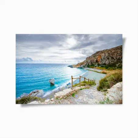 Poster crique sauvage et mer turquoise – Wallnifity®