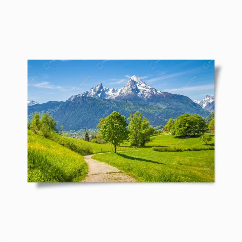 Poster sentier alpin au printemps – Wallnifity®