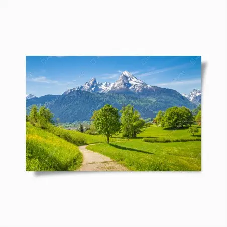 Poster sentier alpin au printemps – Wallnifity®