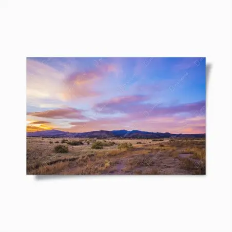 Poster coucher de soleil sur la plaine sauvage – Wallnifity®