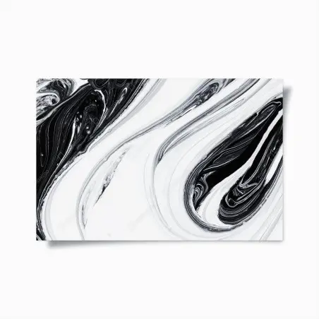 Poster marbrure abstraite en noir et blanc – Wallnifity®