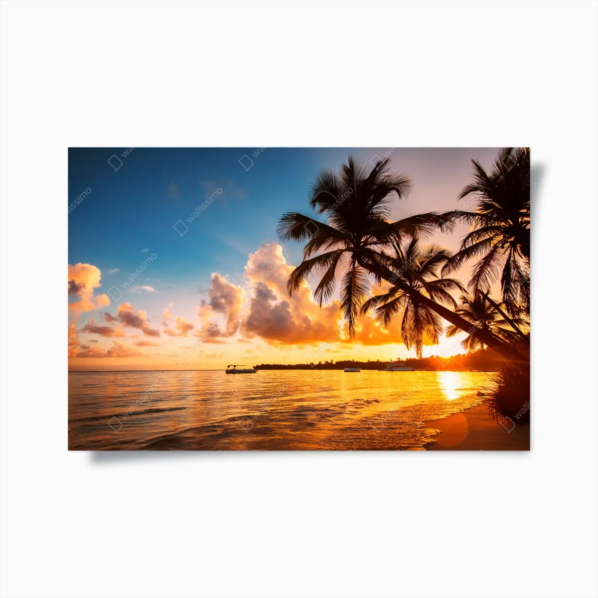 Poster plage tropicale au coucher de soleil, République dominicaine – Wallnifity® Poster plage tropicale au coucher de soleil, République dominicaine – Wallnifity®