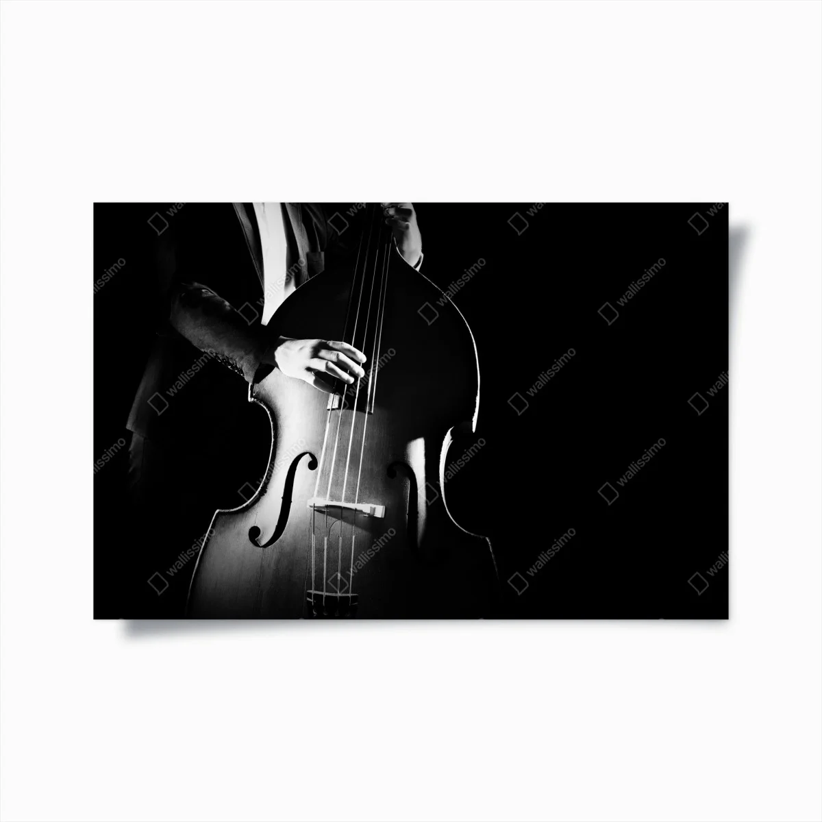 Poster silhouette de contrebasse en clair-obscur – Wallnifity® Poster silhouette de contrebasse en clair-obscur – Wallnifity®