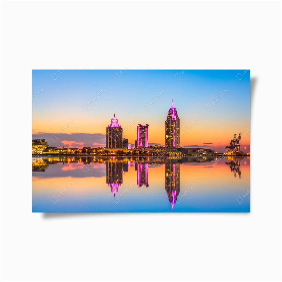 Poster skyline de Mobile au coucher de soleil – Wallnifity® Poster skyline de Mobile au coucher de soleil – Wallnifity®