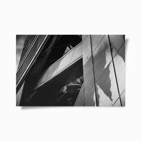 Poster perspective géométrique d'une façade urbaine – Wallnifity®