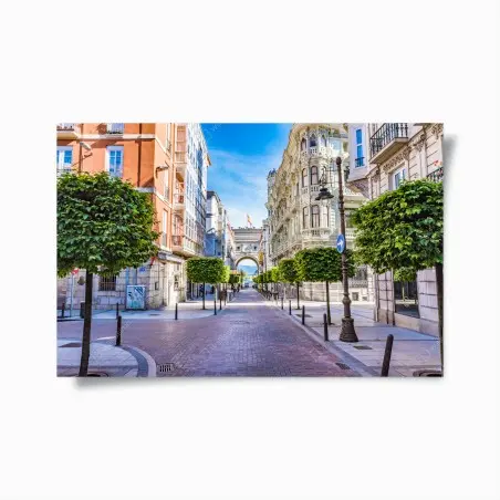Poster ruelle ensoleillée à Santander – Wallnifity®