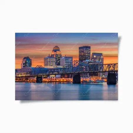 Poster horizon de Louisville au coucher du soleil – Wallnifity®