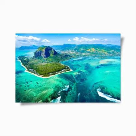 Poster paysage côtier d'Île Maurice – Wallnifity®