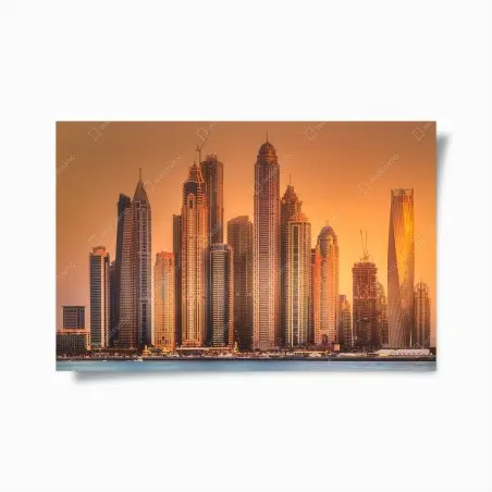 Poster horizon doré de Dubaï – Wallnifity®