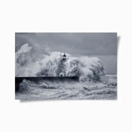 Poster phare du Douro englouti par les vagues – Wallnifity®