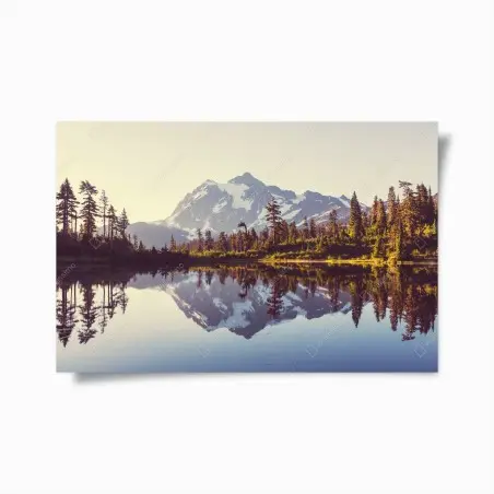 Poster reflet serein du Mont Shuksan – Wallnifity®