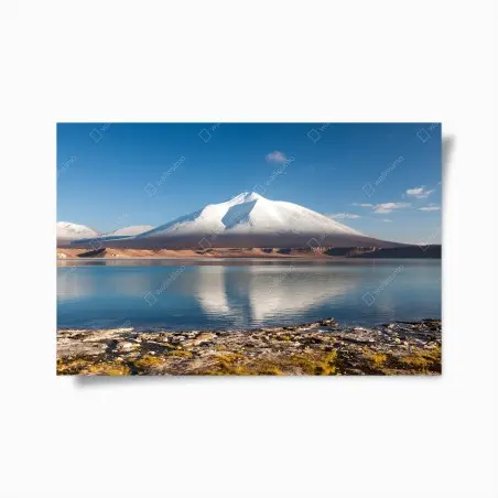 Poster reflet serein du volcan dans le désert d'Atacama – Wallnifity®