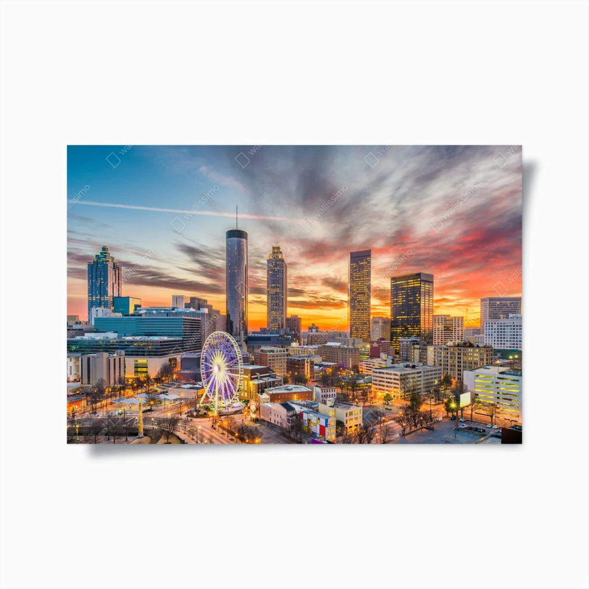Poster crépuscule urbain à Atlanta – Wallnifity® Poster crépuscule urbain à Atlanta – Wallnifity®