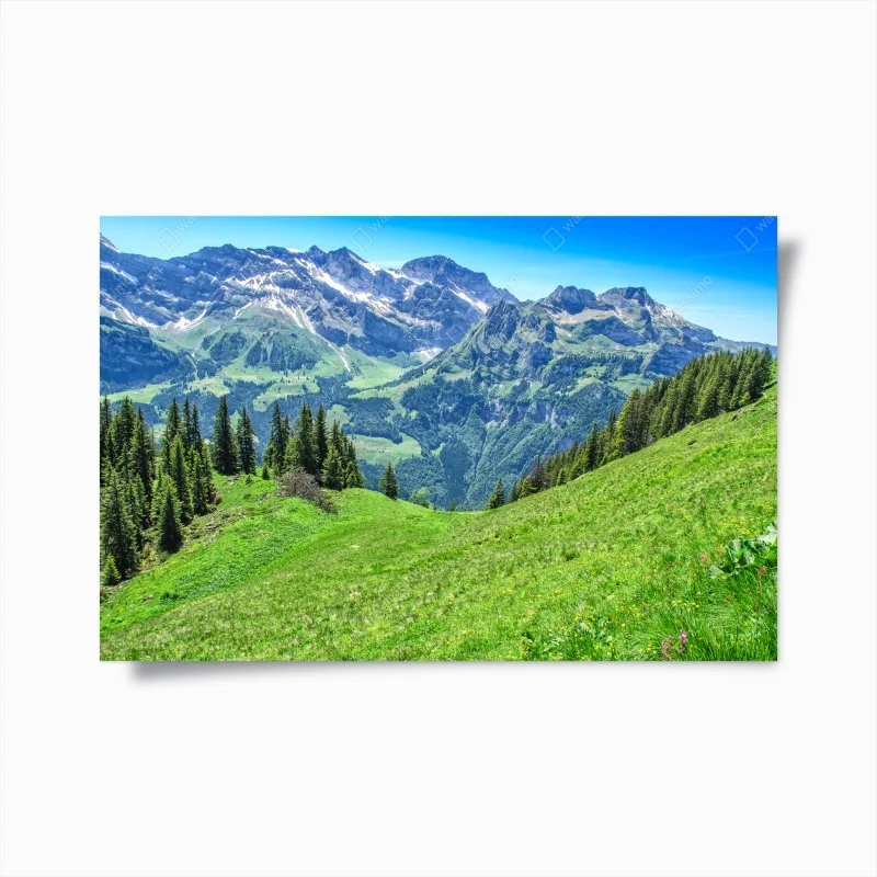 Poster panorama estival des Alpes Suisses à Engelberg – Wallnifity® Poster panorama estival des Alpes Suisses à Engelberg – Wallnifity®