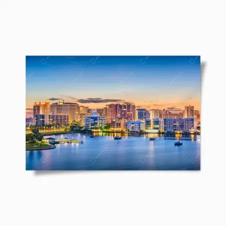 Poster aube sur la baie de Sarasota – Wallnifity®