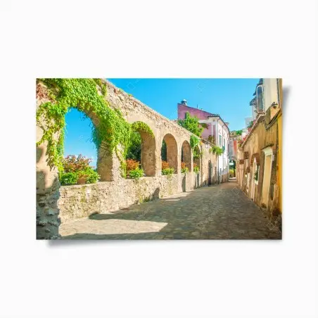 Poster ruelle en pierre ensoleillée à Ravello – Wallnifity®