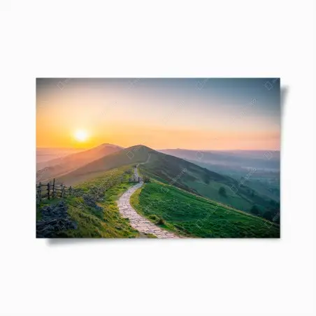 Poster sentier doré au sommet des collines – Wallnifity®