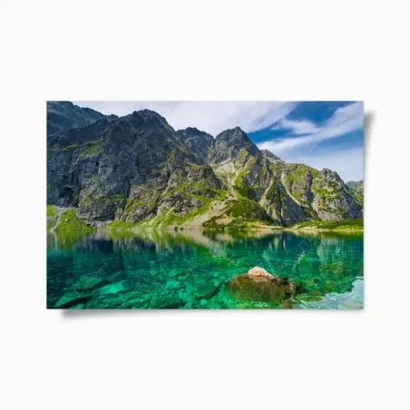 Poster reflet émeraude des montagnes de Czarny Staw – Wallnifity®