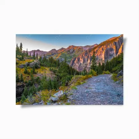 Poster paysage de montagne au coucher du soleil – Wallnifity®