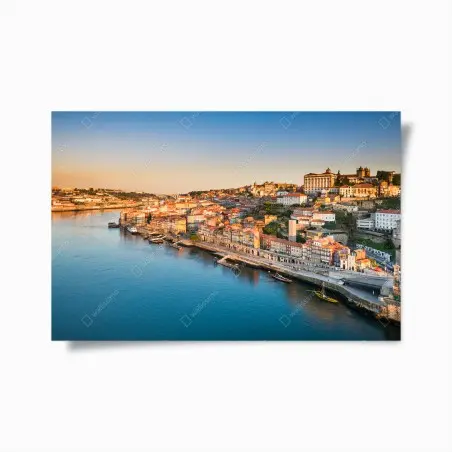 Poster panorama de Porto au coucher de soleil – Wallnifity®