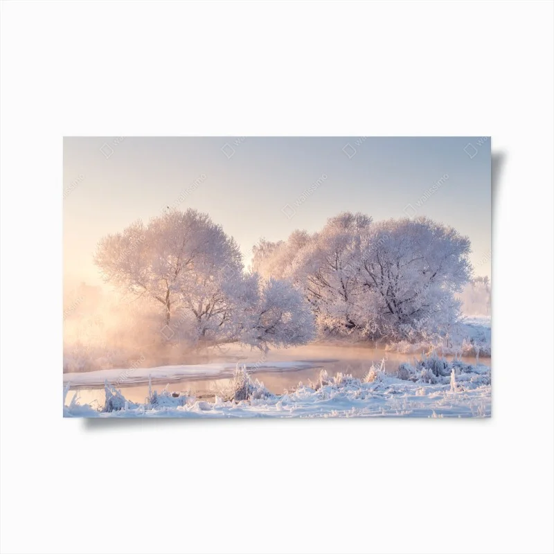 Poster aube rosée sur arbres givrés – Wallnifity® Poster aube rosée sur arbres givrés – Wallnifity®