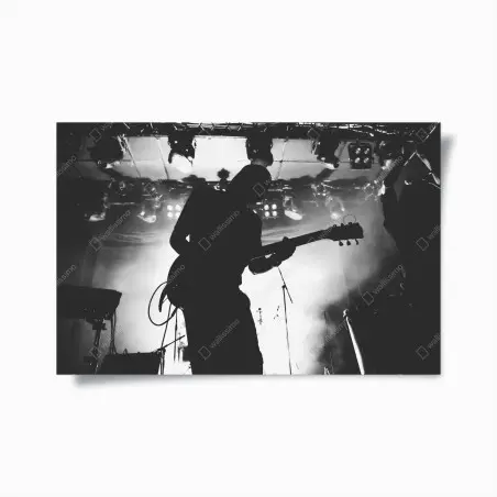 Poster silhouette de guitariste en concert – Wallnifity®