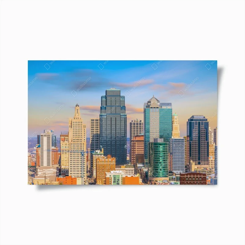 Poster skyline de Kansas City au crépuscule – Wallnifity® Poster skyline de Kansas City au crépuscule – Wallnifity®