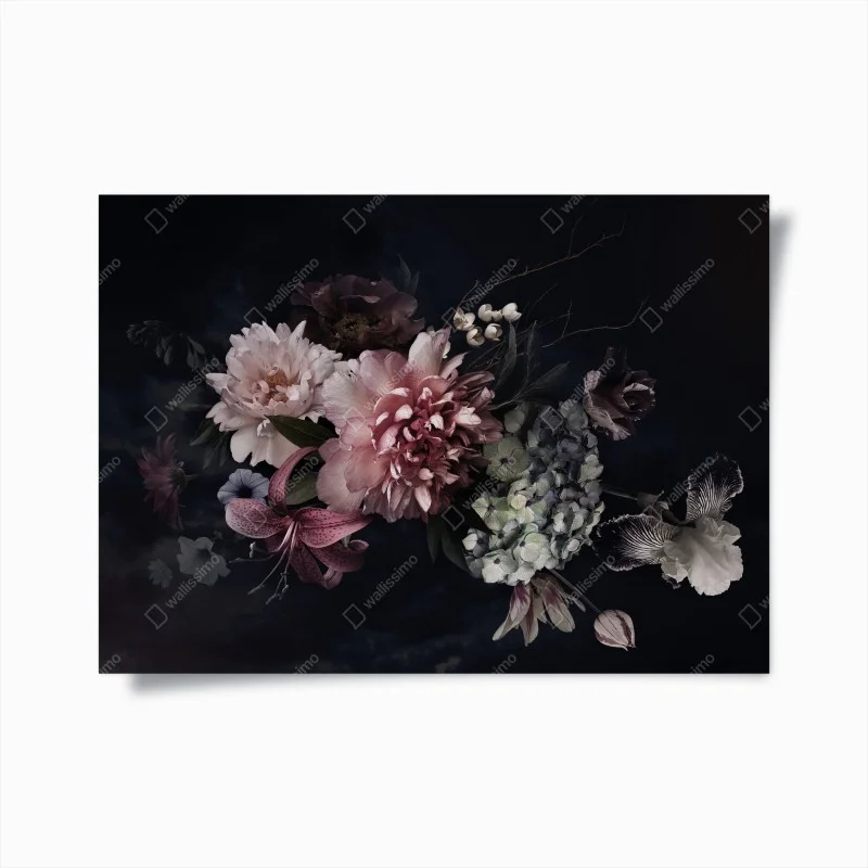 Poster composition florale nocturne et élégante – Wallnifity® Poster composition florale nocturne et élégante – Wallnifity®