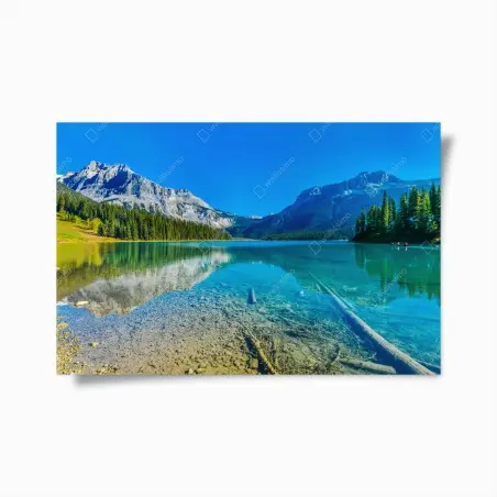 Poster paysage lacustre alpin aux eaux turquoise – Wallnifity®