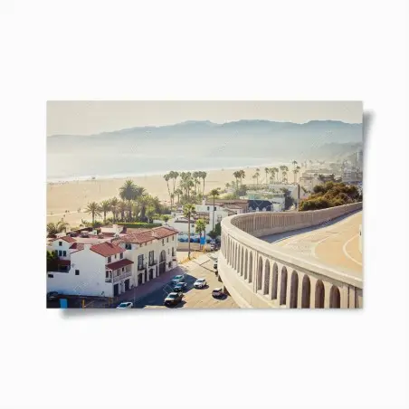 Poster balade côtière à Santa Monica – Wallnifity®