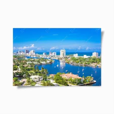 Poster panorama côtier de Fort Lauderdale – Wallnifity®