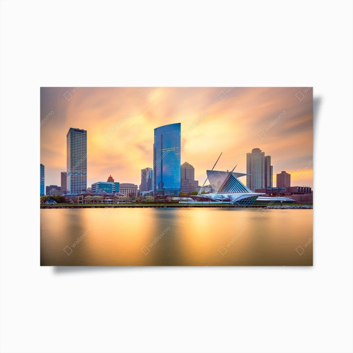 Poster crépuscule doré sur Milwaukee – Wallnifity® Poster crépuscule doré sur Milwaukee – Wallnifity®